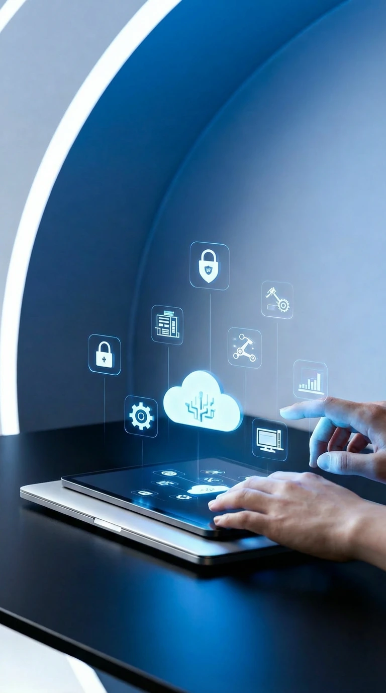 Modern office workspace mobile